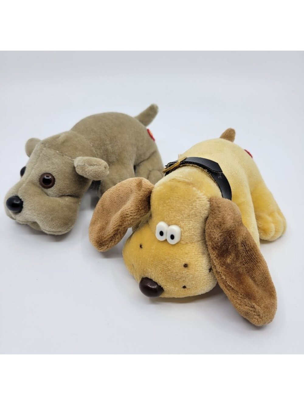 Kennel Kuddlees Lot of 5" Puppy Dog Brown Vintage 1980s Plush Bull Dog & Hound